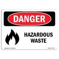 Signmission Safety Sign, OSHA Danger, 7" Height, 10" Width, Aluminum, Hazardous Waste, Landscape OS-DS-A-710-L-2026